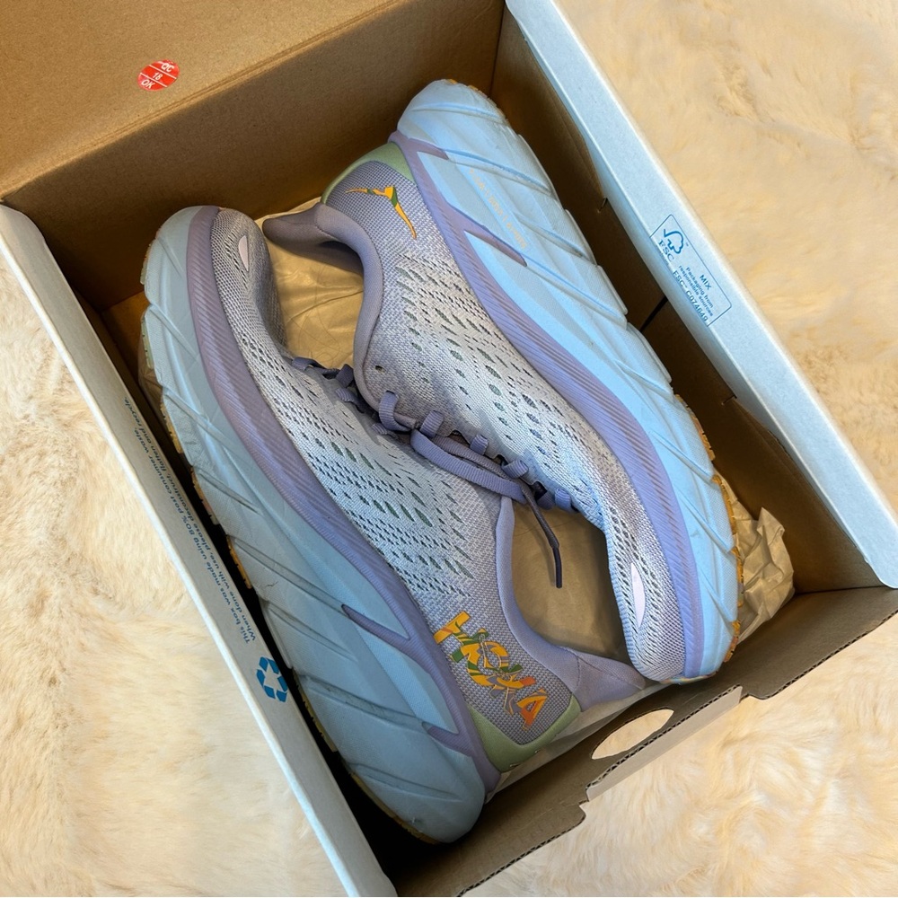 Hoka One One Lavender and Blue Athletic Shoes